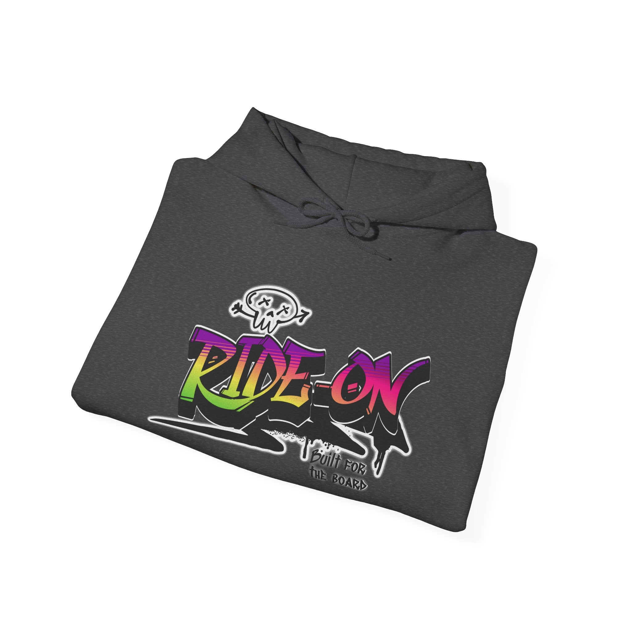 Ride-On - Unisex Heavy Blend™ Hooded Sweatshirt (Front) - Damned Threads